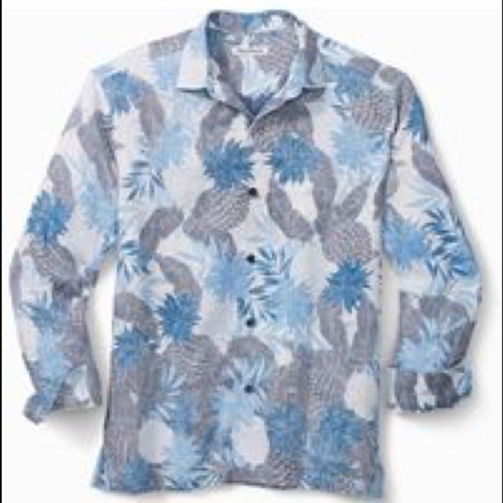 Tommy Bahama Las Pineapple LS Linen Shirt XL